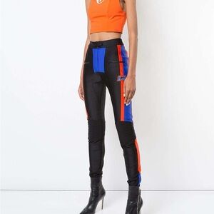 Puma x Fenty SS 18 Black and Blue Color Blocking Pants NWT Medium